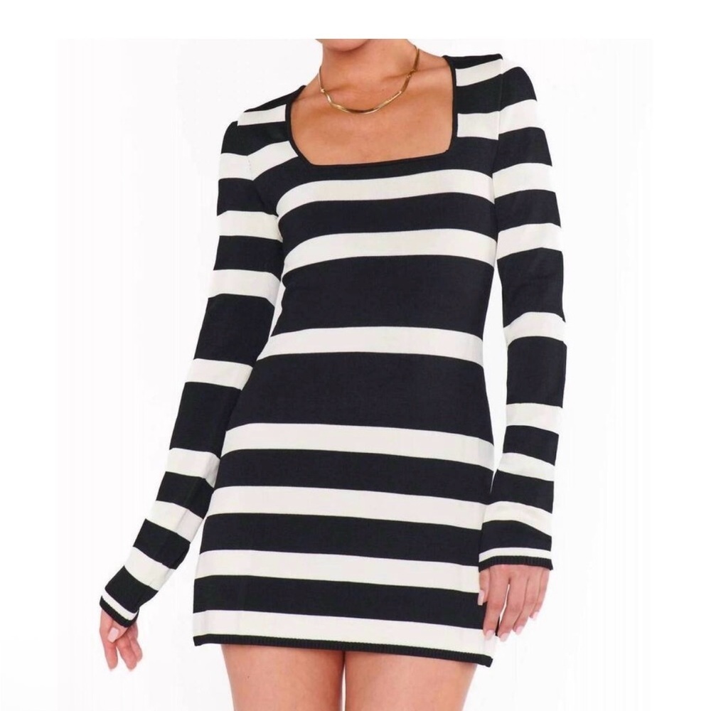🖤🤍 Show Me Your Mumu Erika Mini Dress • Black & White • Medium • NWT • MSRP $184